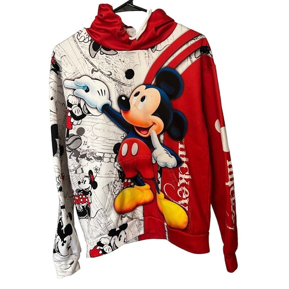 Disney Mickey Mouse and Minnie Mouse Men's S All Over Print 3D HOODIE - Picture 2 of 16